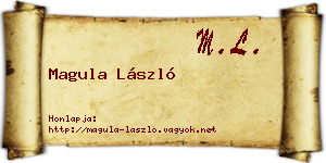 Magula László névjegykártya